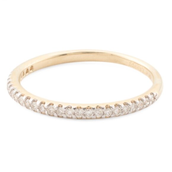 I. REISS Jewelry - I. REISS Gold/Diamond Made In Israel 14kt Gold Diamond Stack Ring